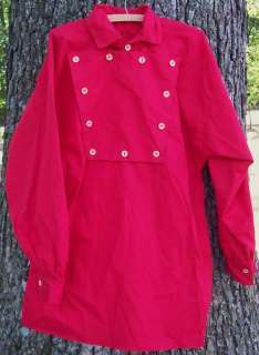 Western NSSA SASS Red Cotton Shirt Bib Front 17 Neck S7  
