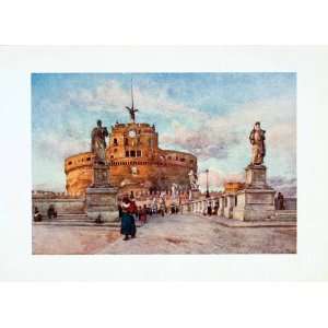   Italy Historic Landmark Hadrian   Original Color Print