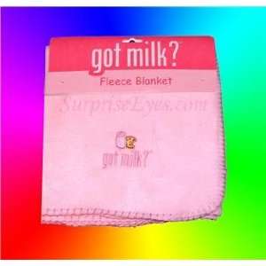  Baby Girl Got Milk? Pastel Pink Soft Fleece Blanket Baby