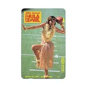 Collectible Phone Card 48th Hula Bowl 94 Kodak Logo & Hula Girl 