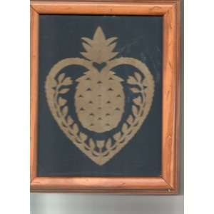  Framed Papiere Schnitte Pineapple/Heart (Hand Cut Paper 