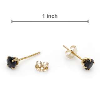 65 CTW Sapphire Gold Stud Earrings Weight 0.4g.  