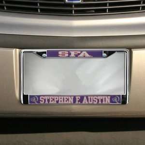   Stephen F. Austin Lumberjacks Chrome License Plate Frame   Automotive