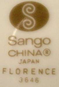 SANGO china FLORENCE 3646 CUP & SAUCER Set  