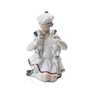  Lladro Girl with Dalmatians Figurines