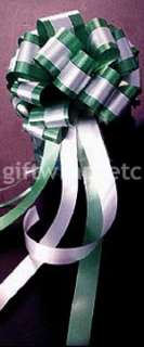 12 BIG OLIVINE GREEN PULL BOWS GIFT PEW DECORATIONS  