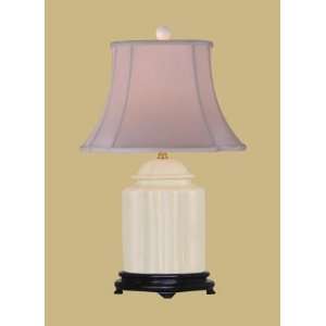  WHITE PORCELAIN SCALLOPS JAR LAMP
