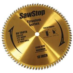 SawStop BTS P 80HATB 80 Tooth Titanium Series Premium Woodworking 