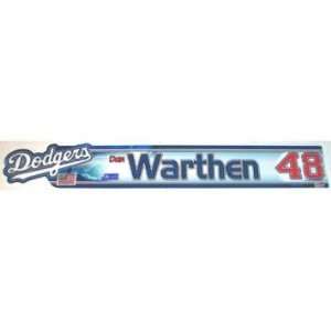  Dan Warthen #48 2007 Dodgers Game Used Locker Room Name 