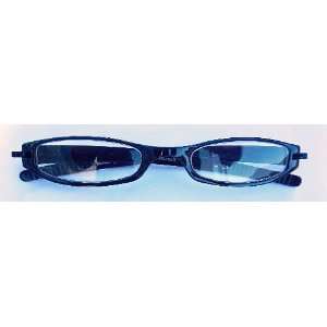  Zoom (E88) 1/2 Eye Black Plastic Reading Glasses, +2.00 