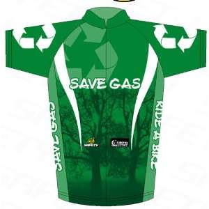   Bike Jersey  Green Save Gas Shirt   Size XXL