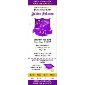   Crest Graduation Party Ticket Invitation