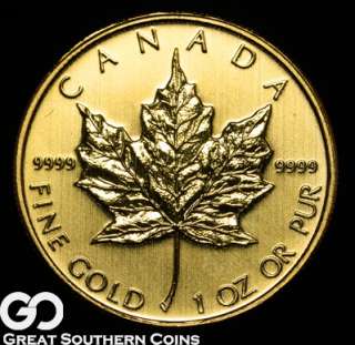 2010 $50 GOLD Canadian Maple Leaf 1 OZ .9999 FINE GOLD GEM BU  