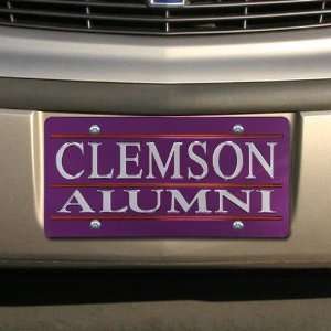 NCAA Clemson Tigers Purple Mirrored Alumni License Plate  