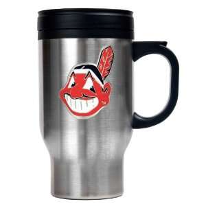   Indians MLB Stainless Steel Travel Mug   Primary Logo 