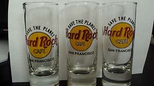 Hard Rock Cafe STP SAN FRANCISCO Shot Glasses(1st,2nd & 3rd 