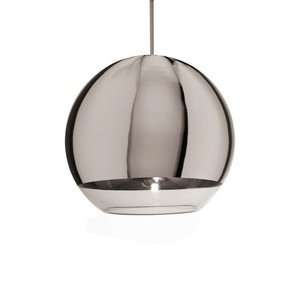   Infinity   One Light Pendant, Brushed Nickel Finish with Mirror Glass