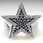 Dallas Cowboys Diamond Sapphire Players Ring Platinum Custom Heavy 