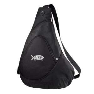 Darwin Fish Embroidered Sling Pack