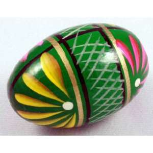  Pisanki Polish Wooden Egg GREEN