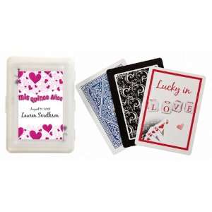Wedding Favors Mis Quince Anos Heart Design Personalized Playing Card 