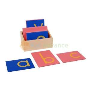    Montessori Lower Case Sandpaper Letters w/ Box Toys & Games