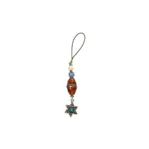   Cellphone Pendant with Star of David Pendant and Gems 