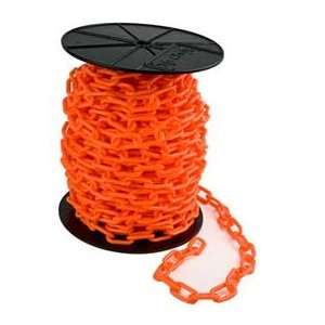  Chain   Plastic 1 1/2 Links   On A Reel   Safety Orange 