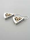 925 Sterling Silver Dangle Celtic Earrings s04  
