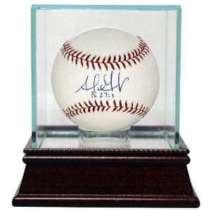 Autographed Adrian Gonzalez Baseball   Official Major League w Glass 