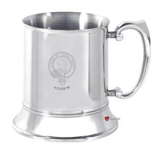  Agnew Clan Crest 16oz Stainless Steel Tankard Patio, Lawn 