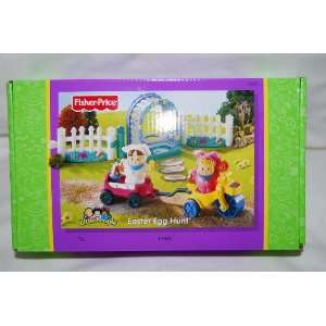  Fisher Price Little People Easter Egg Hunt Fence, Swing 