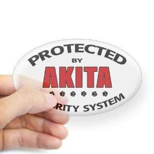  Akita Security Pets Oval Sticker by  Arts 