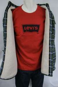 Levis Flannel Fleece Lined Shirt /Jacket Green (M)  