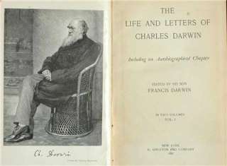 Darwin Origin of Species 1900 Evolution 2 volumes FINE COPY  