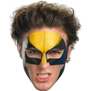  Lets Party By Disguise Inc Wolverine Face Tattoo / Yellow 