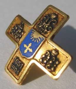 Imperial Russian military gilt badge, Emigre made  