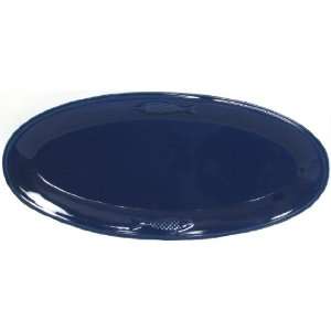  Blue Fish Ceramic Pottery Salmon Large Oval Platter 21 3/4 