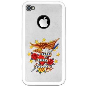   4S Clear Case White Bald Eagle Death Before Dishonor 