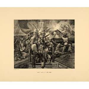  1894 Print Alonzo Chappel Dont Give Up The Ship Battle 