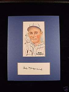 RUBE MARQUARD AUTOGRAPH CUT MATTED WITH PEREZ STEELE  