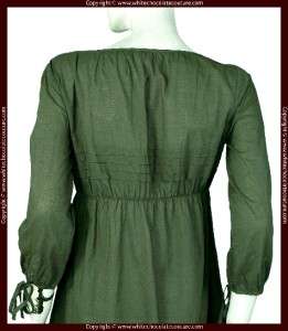 NEW Galliano Green Cotton Tunic Dress 28/42 M 6  