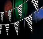 100 ft Checkered Flag Pennants Nascar Racing BIRTHDAY Party Mario 