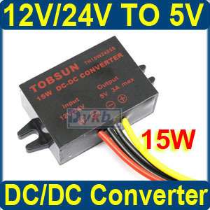 DC DC Converter reducer 12V/24V Step down to 5V 3A 15W  