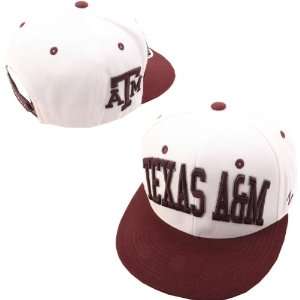  Zephyr Texas A&M Aggies Super Star White Hat Adjustable 