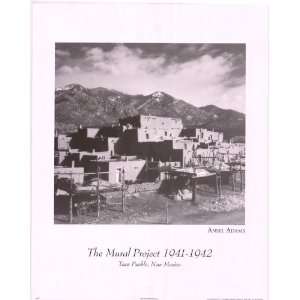  Taos Pueblo NM Ansel Adams   Photography Poster   16 x 20 