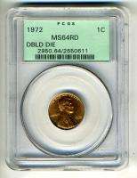 1972 DDO OGH PCGS MS64 RD DOUBLE DIE LINCOLN CENT  