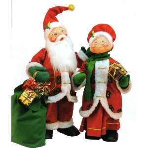  Annalee 28 Inch Mr and Mrs Elegance Santa Claus Large 