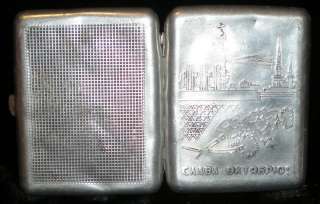   Cigarette Case Holder Metal USSR Aurora Revolution 1917 Tobacco  