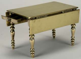 05819 Miniature Victorian Drop Leaf Brass Table c.1840  